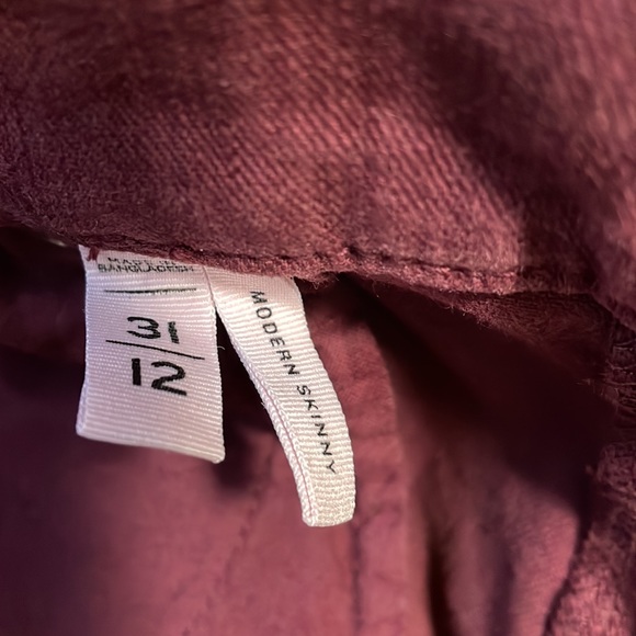 Loft, Burgundy jeans, Size 12 - Picture 9 of 10